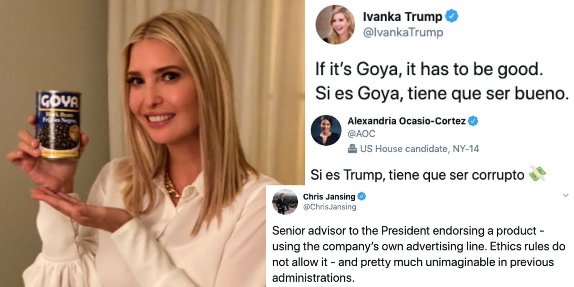 Ivanka Trump Violated Ethics Rules for Having a Picture with Goya: US rights groups