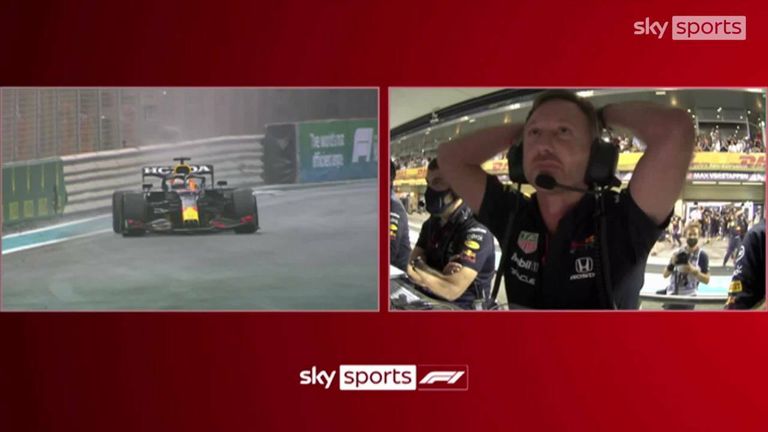 Last lap drama from Christian Horner's cam on the pit wall!