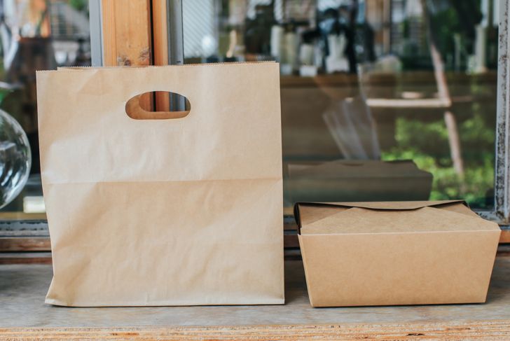 paper bag and carton box for takeaway