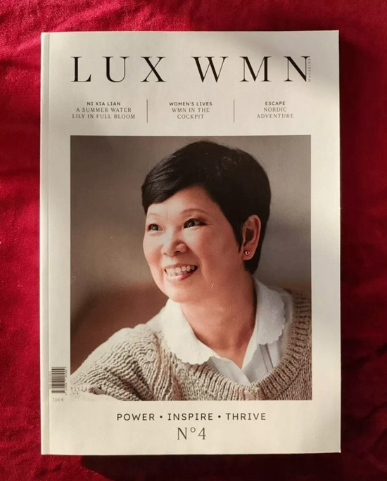 Ni Xilian is featured in the magazine LUX WMN, Issue 4, 2021. Courtesy of Ni Xialian