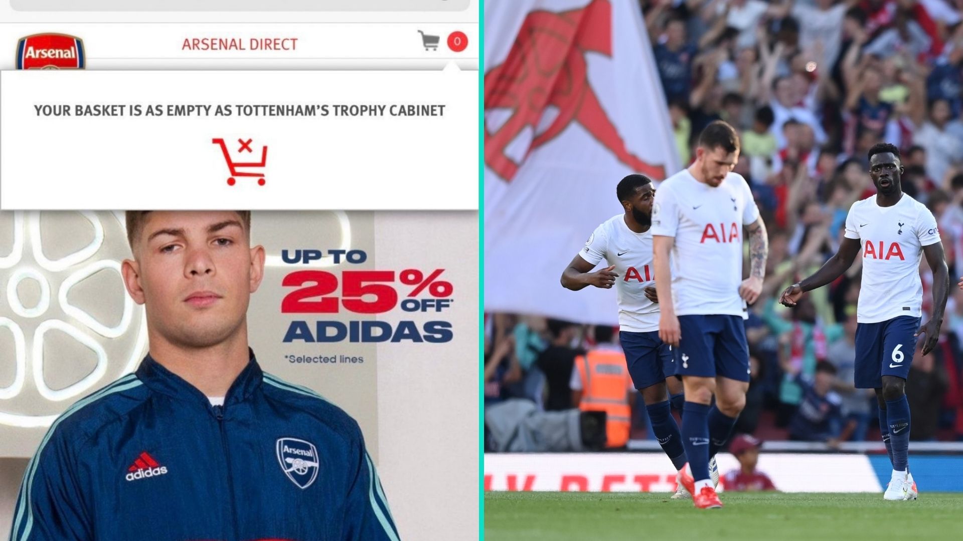 Arsenal troll Tottenham via their online store