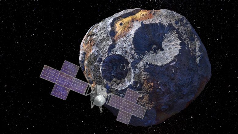 Psyche Spacecraft Asteroid Composite