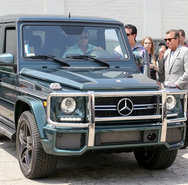 Sylvester stallone spotted in his mercedes g63 amg 1